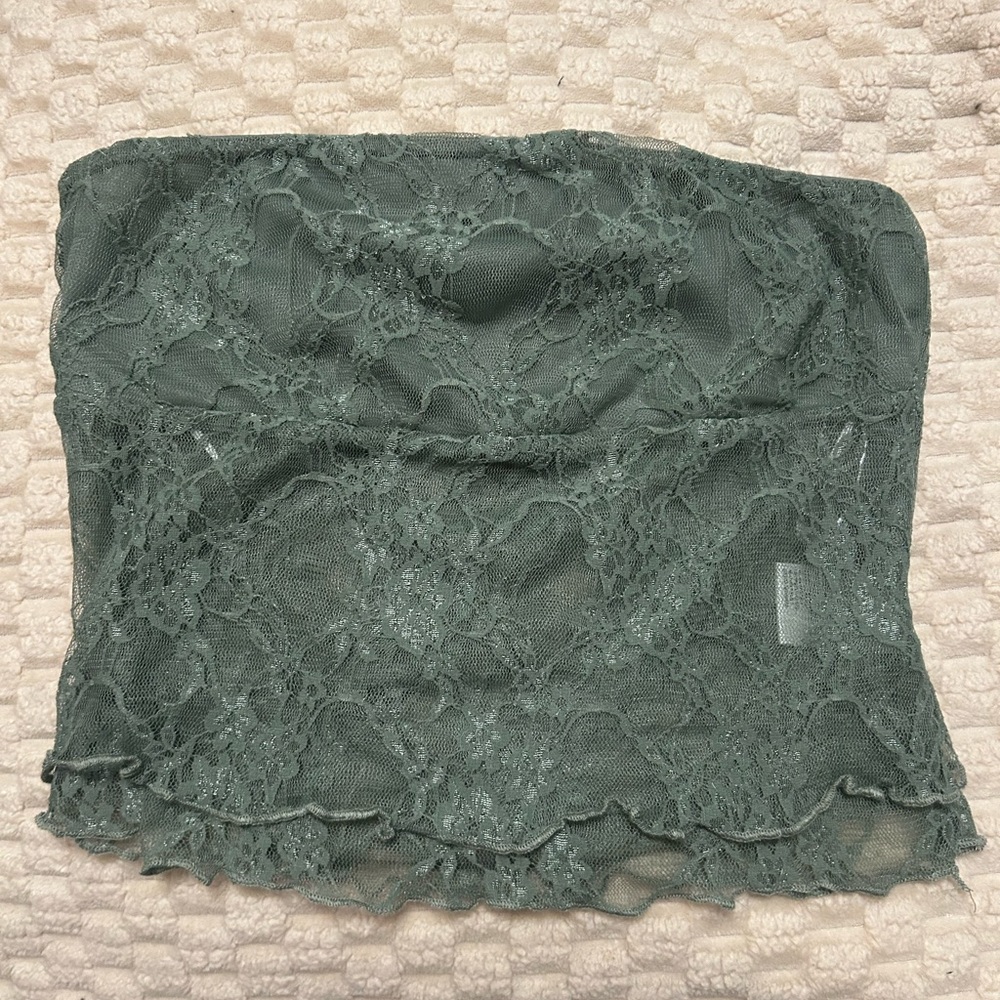 Urban Outfitters Lace Tube Top - Teal
